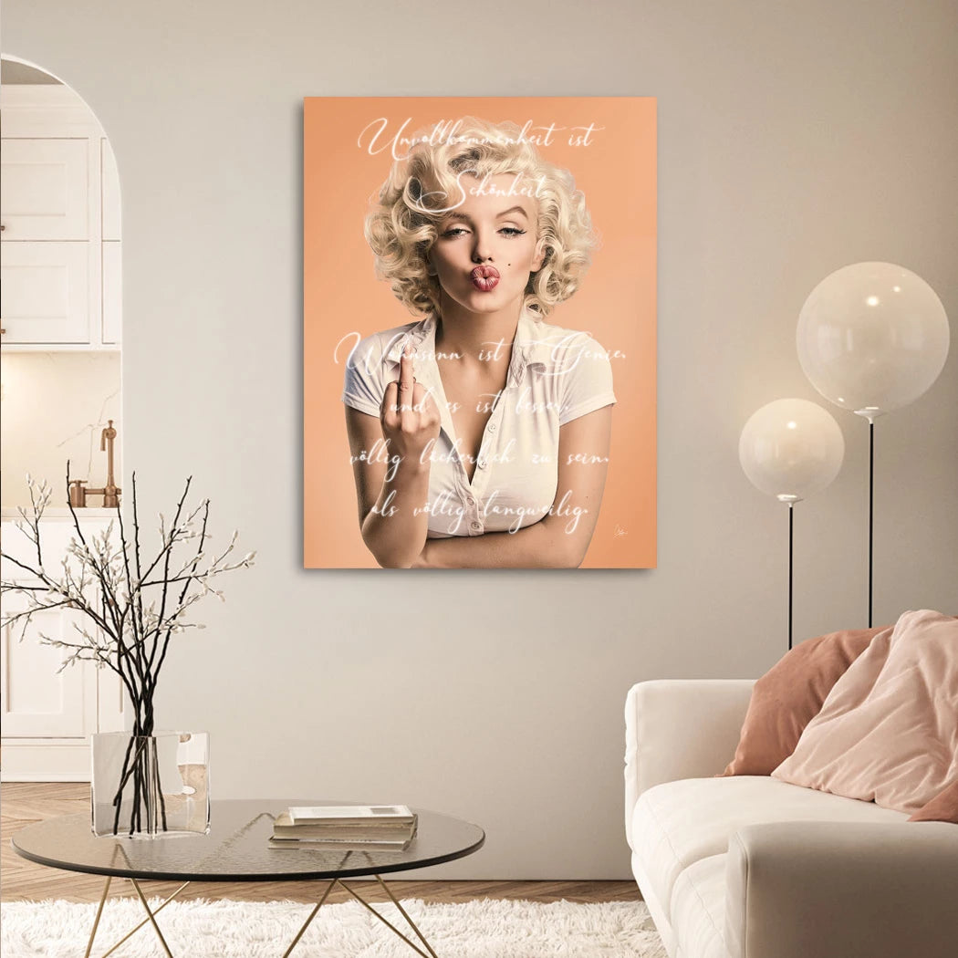 Marilyn Monroe Statement Alu Dibond Wandbild