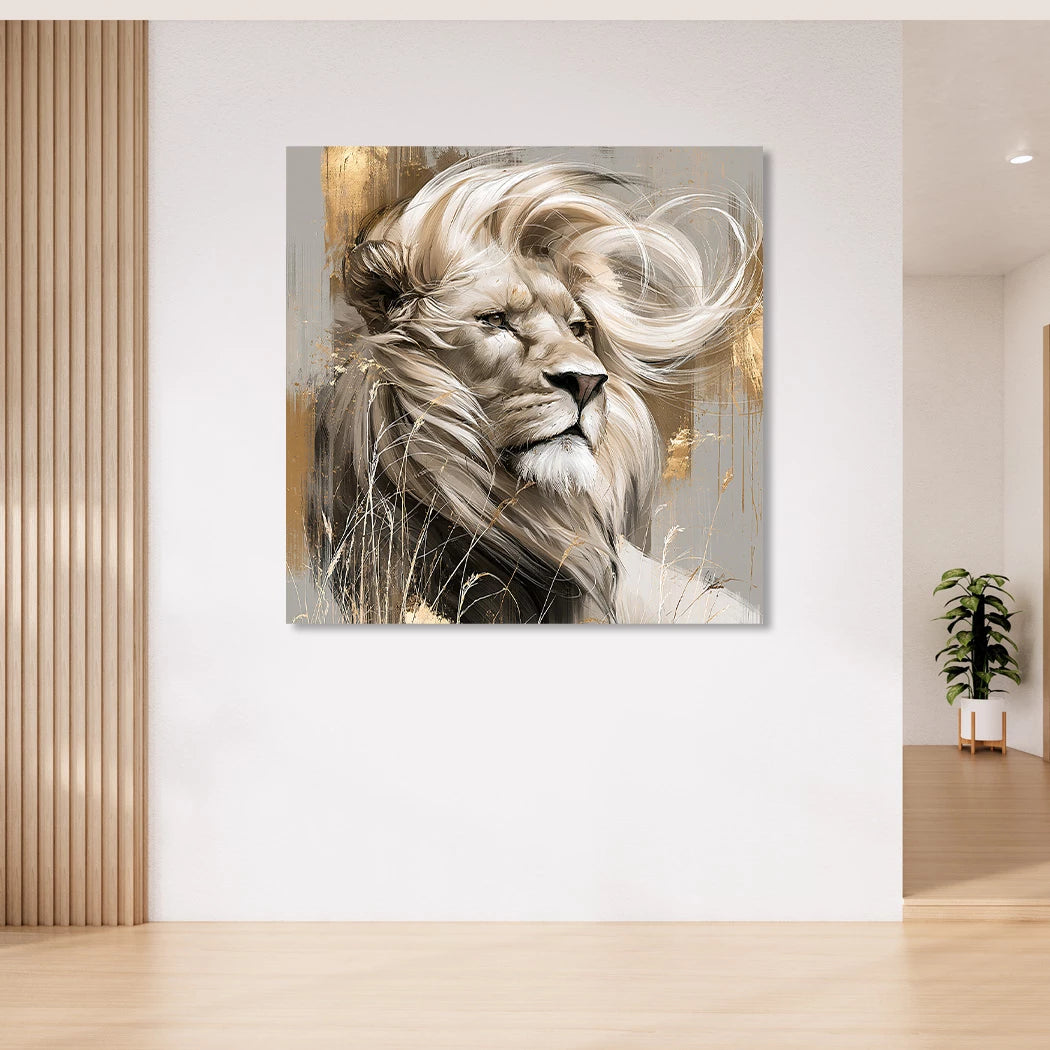 Silent Lion Acrylglasbild