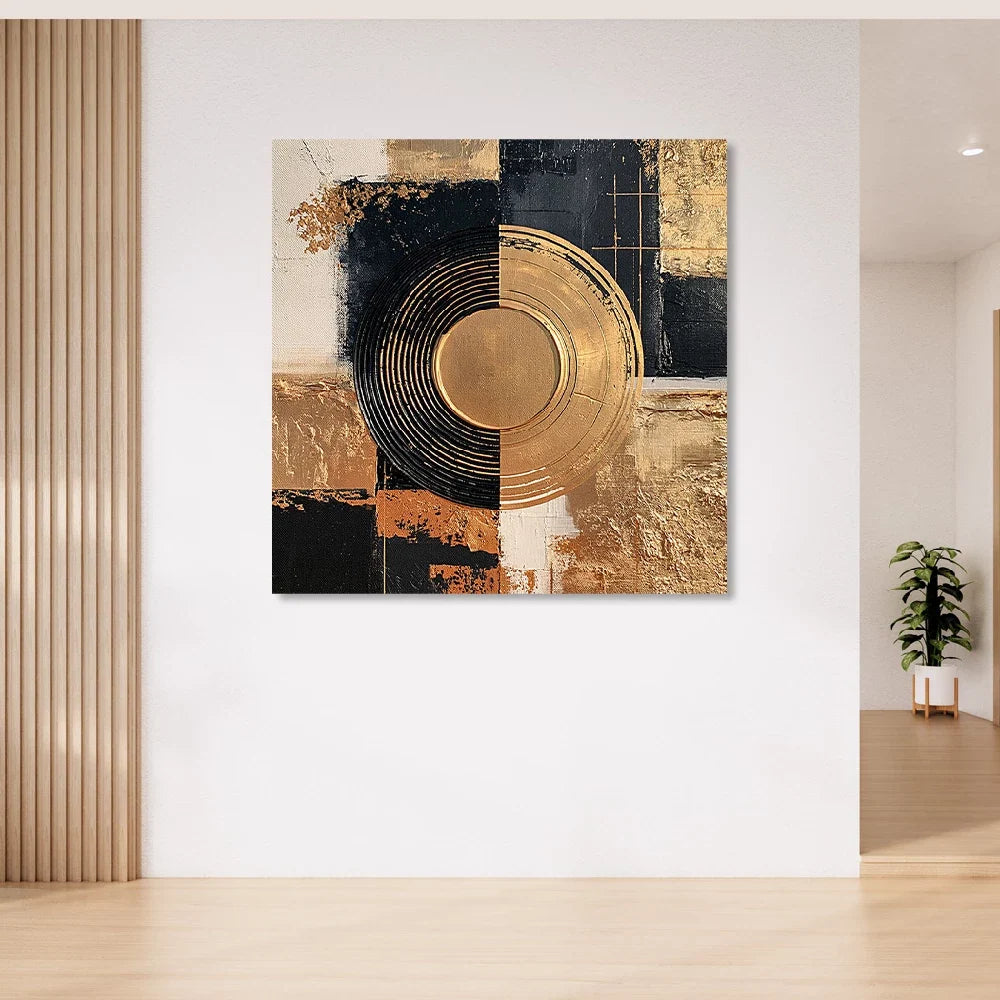 Golden Circlel Leinwand Bild