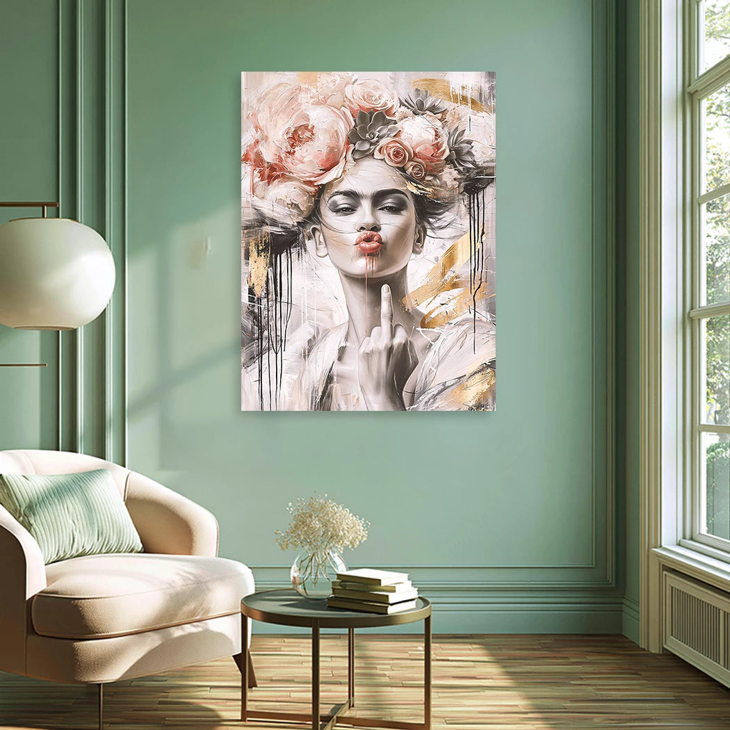 Frida Kahlo Attitude Alu Dibond Wandbild