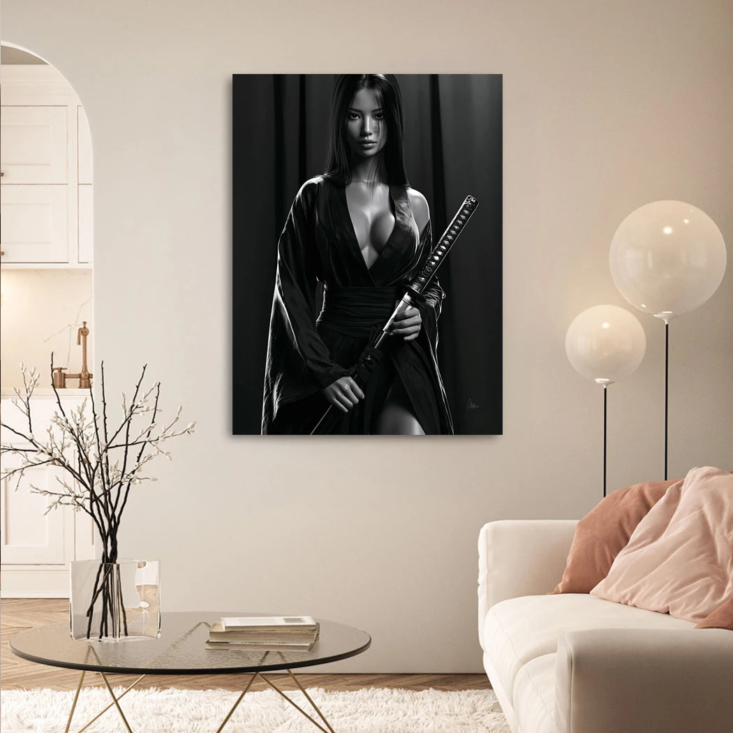 Samurai Lady Alu Dibond Wandbild