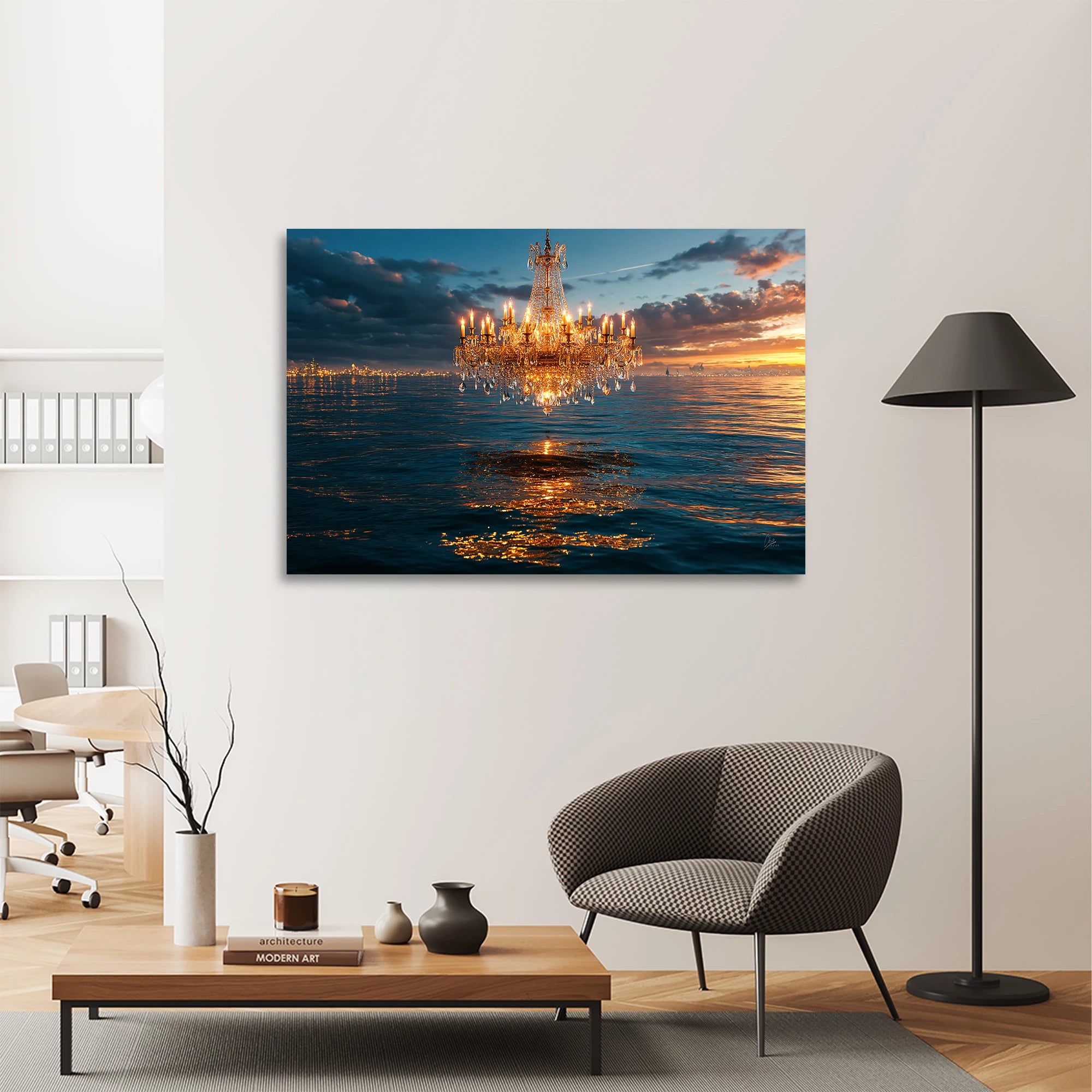 Kristall Meerblick Acrylglasbild