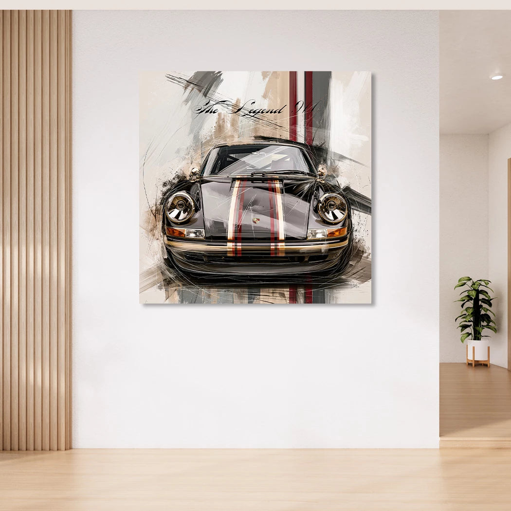 Porsche 911 Black Line Acrylglasbild