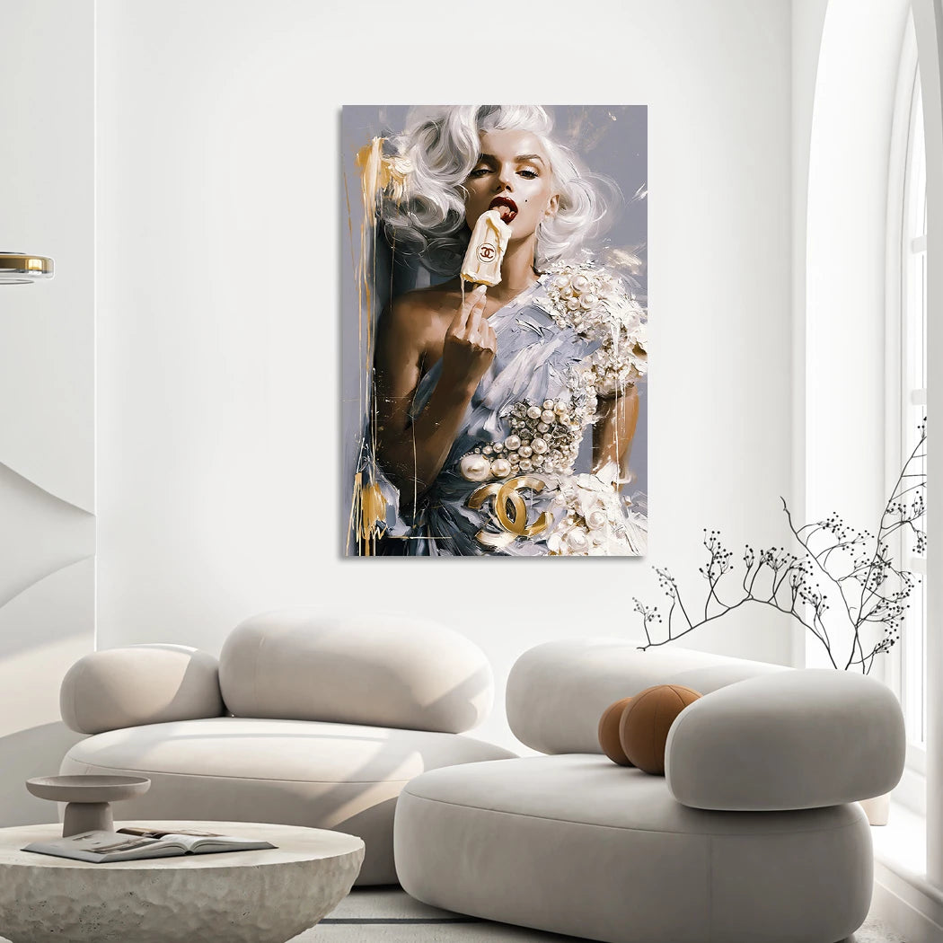 Marilyn Monroe Deluxe Alu Dibond Wandbild