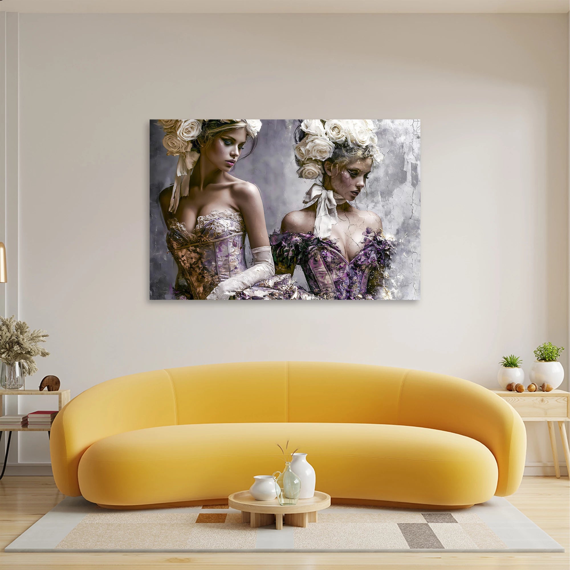 Rosen Duett Leinwand Bild