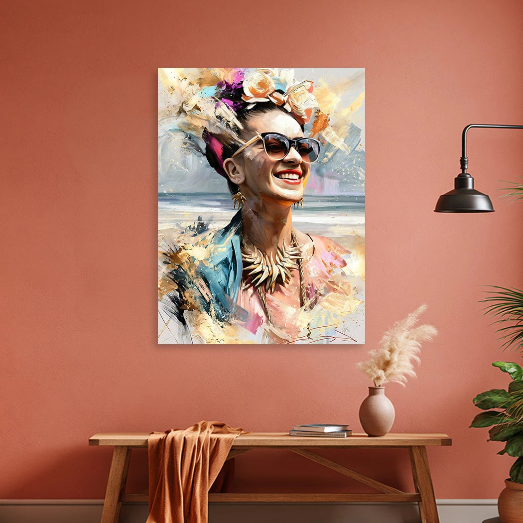 Frida Beach Alu Dibond Wandbild