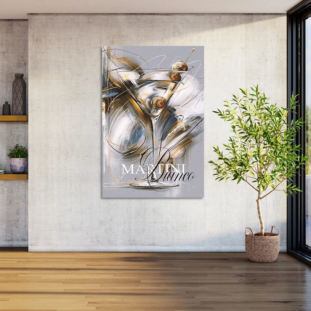 Martini Bianco Alu Dibond Wandbild