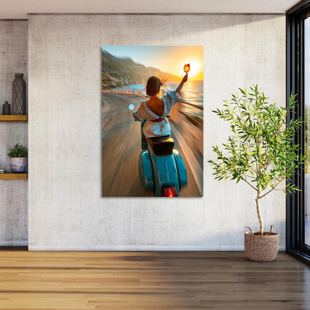 Vespa Dolce Vita Alu Dibond Wandbild