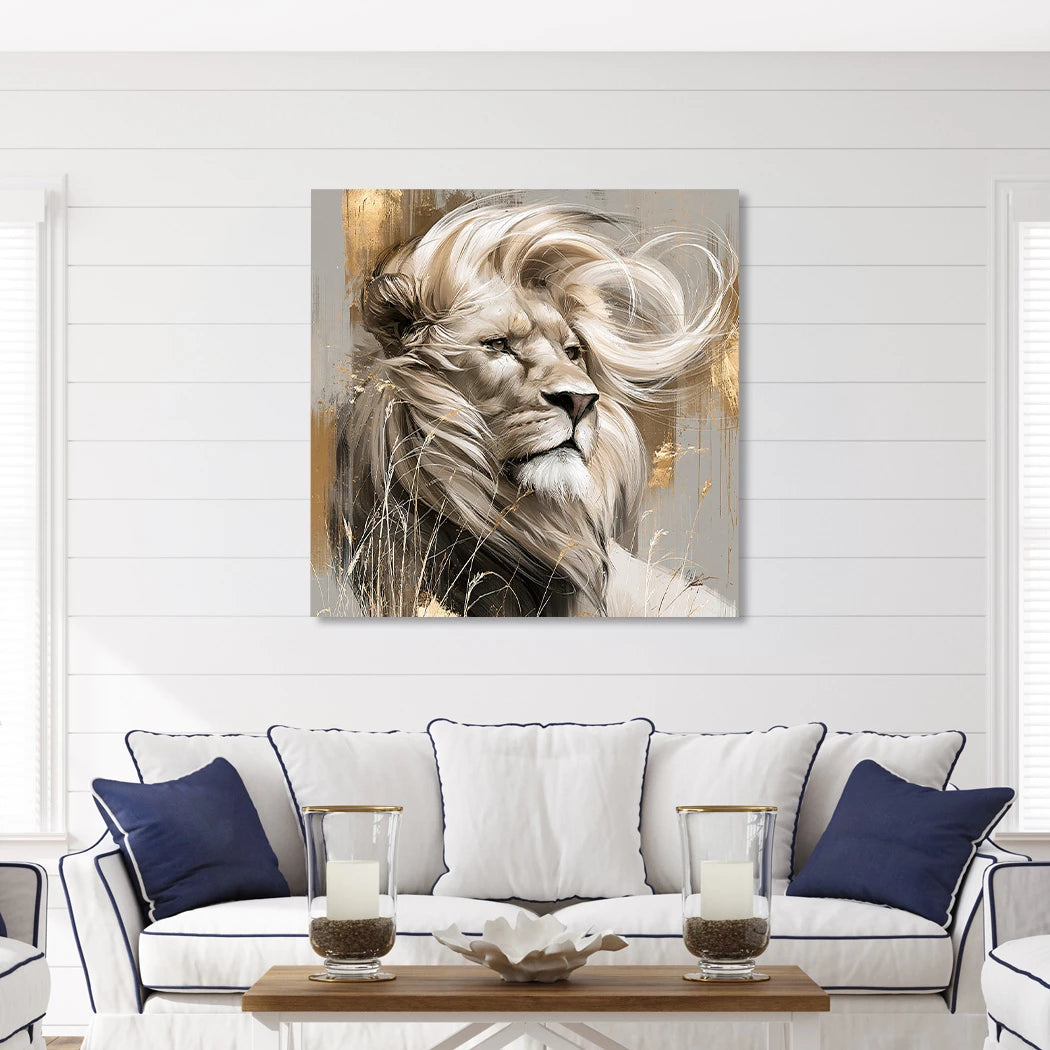 Silent Lion Alu Dibond Wandbild