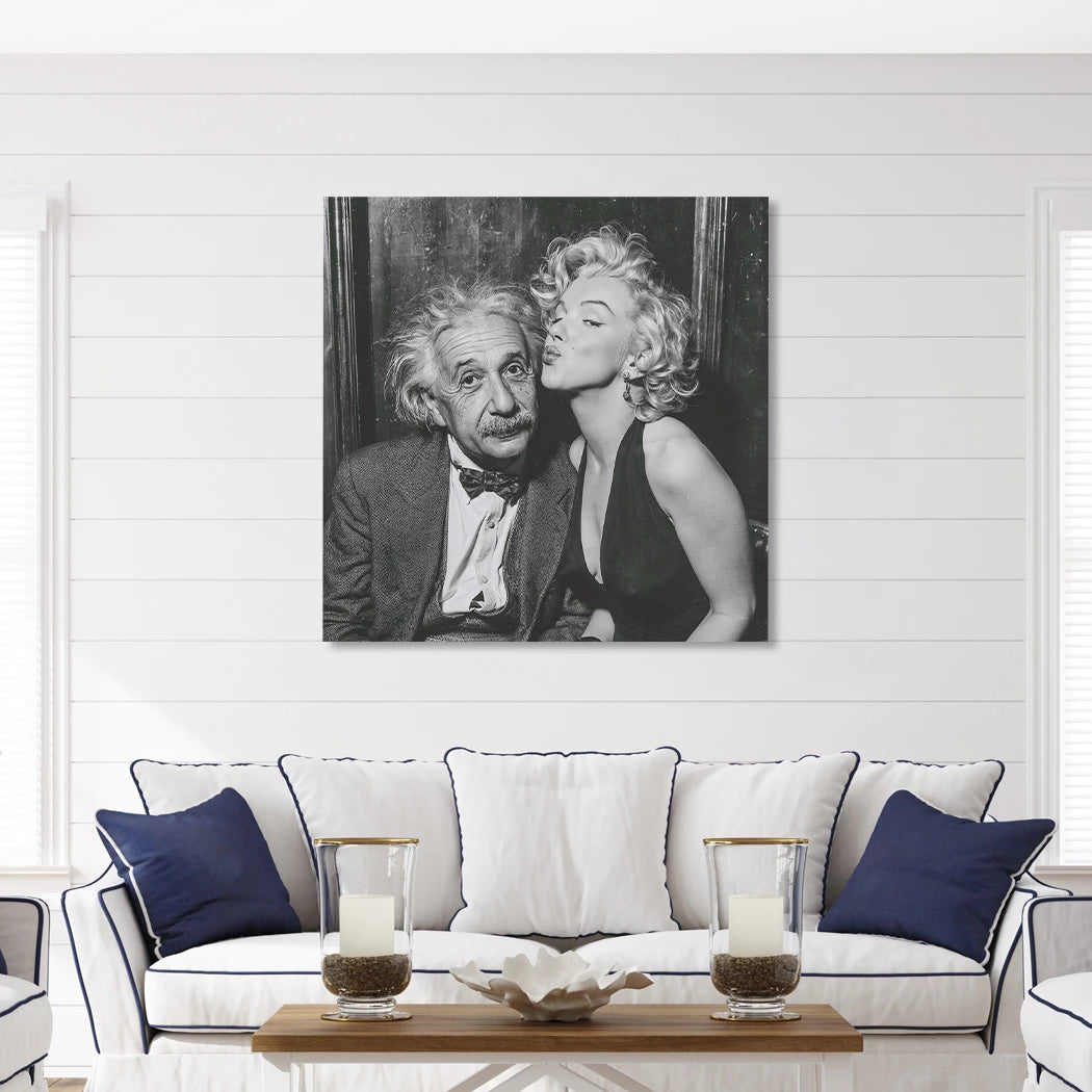 Einstein Monroe Secret Alu Dibond Wandbild