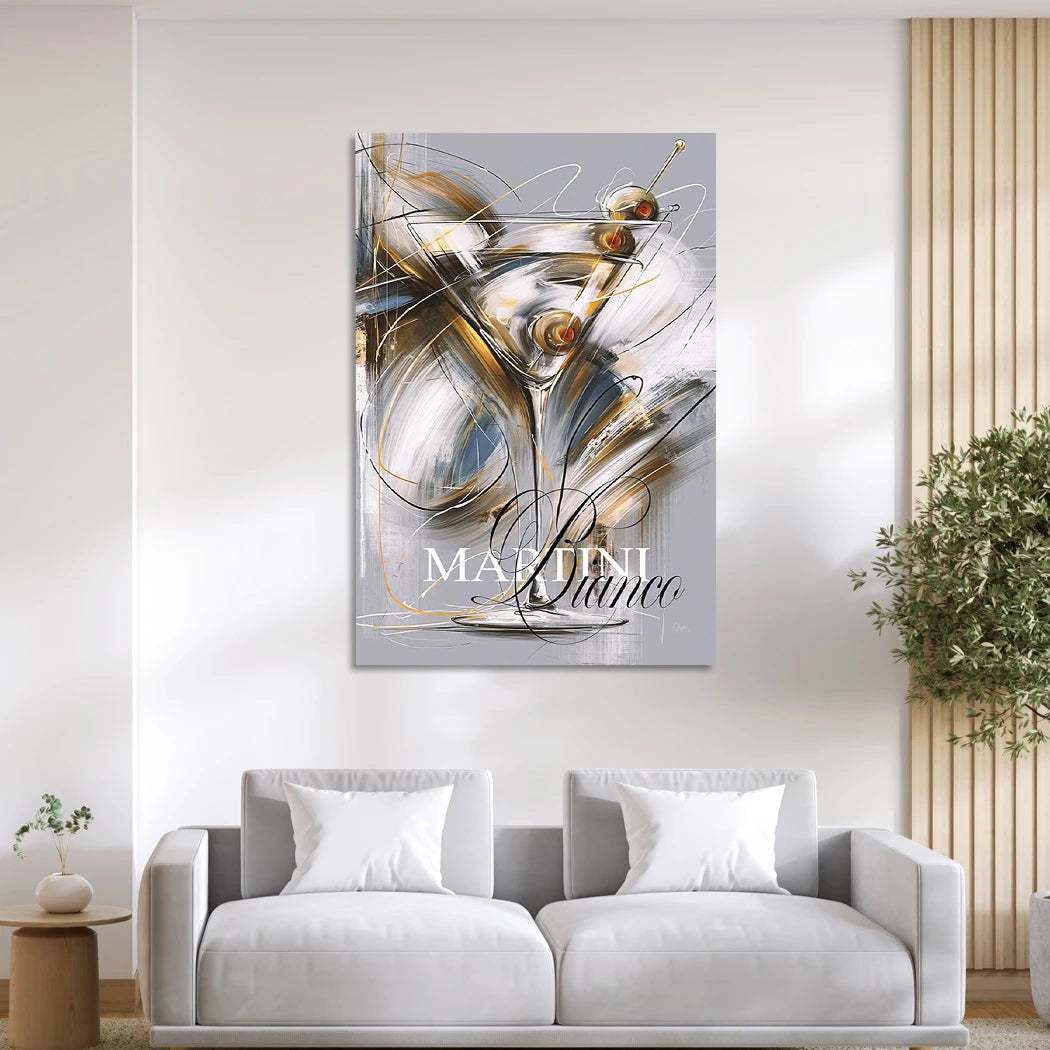 Martini Bianco Alu Dibond Wandbild