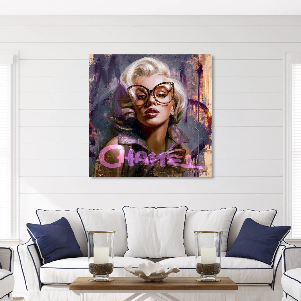 Monroe Chanel Chic Alu Dibond Wandbild