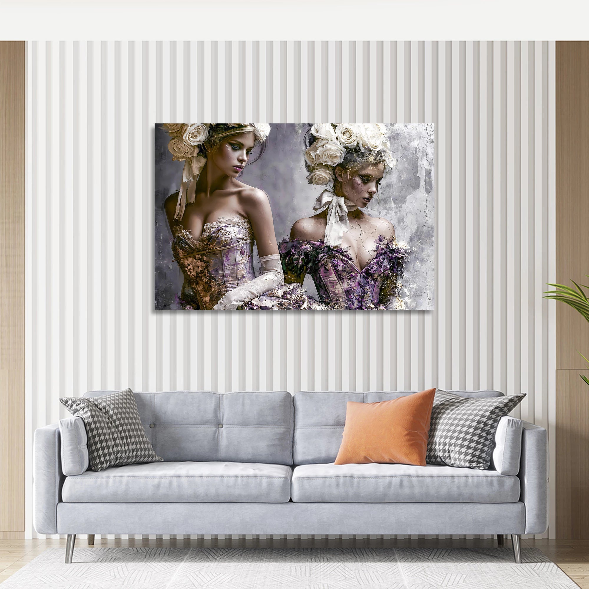 Rosen Duett Leinwand Bild
