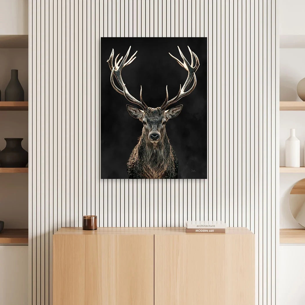 Hirsch Royal Art Aluminiumbild gebürstet