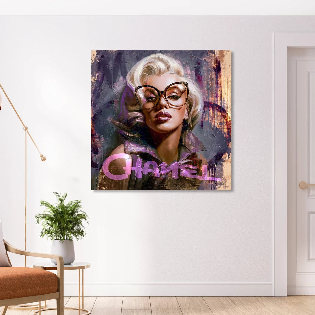 Monroe Chanel Chic Alu Dibond Wandbild