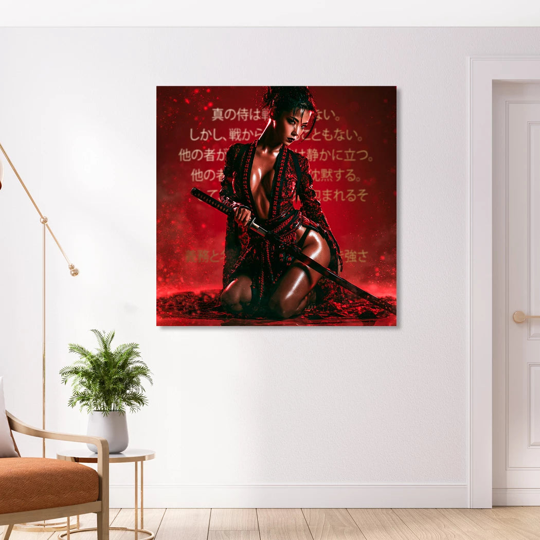 Samurai Rouge Alu Dibond Wandbild