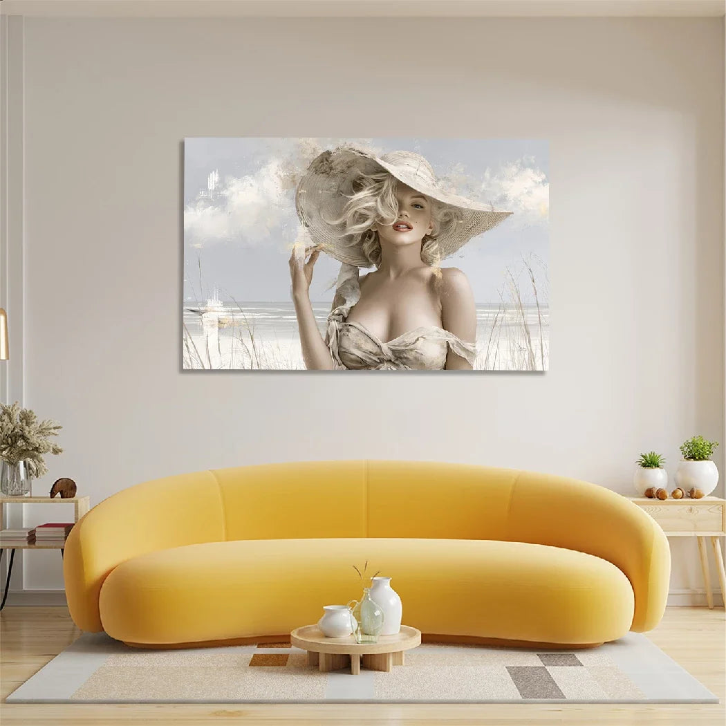 Marilyn Monroe Riviera Aluminiumbild gebürstet