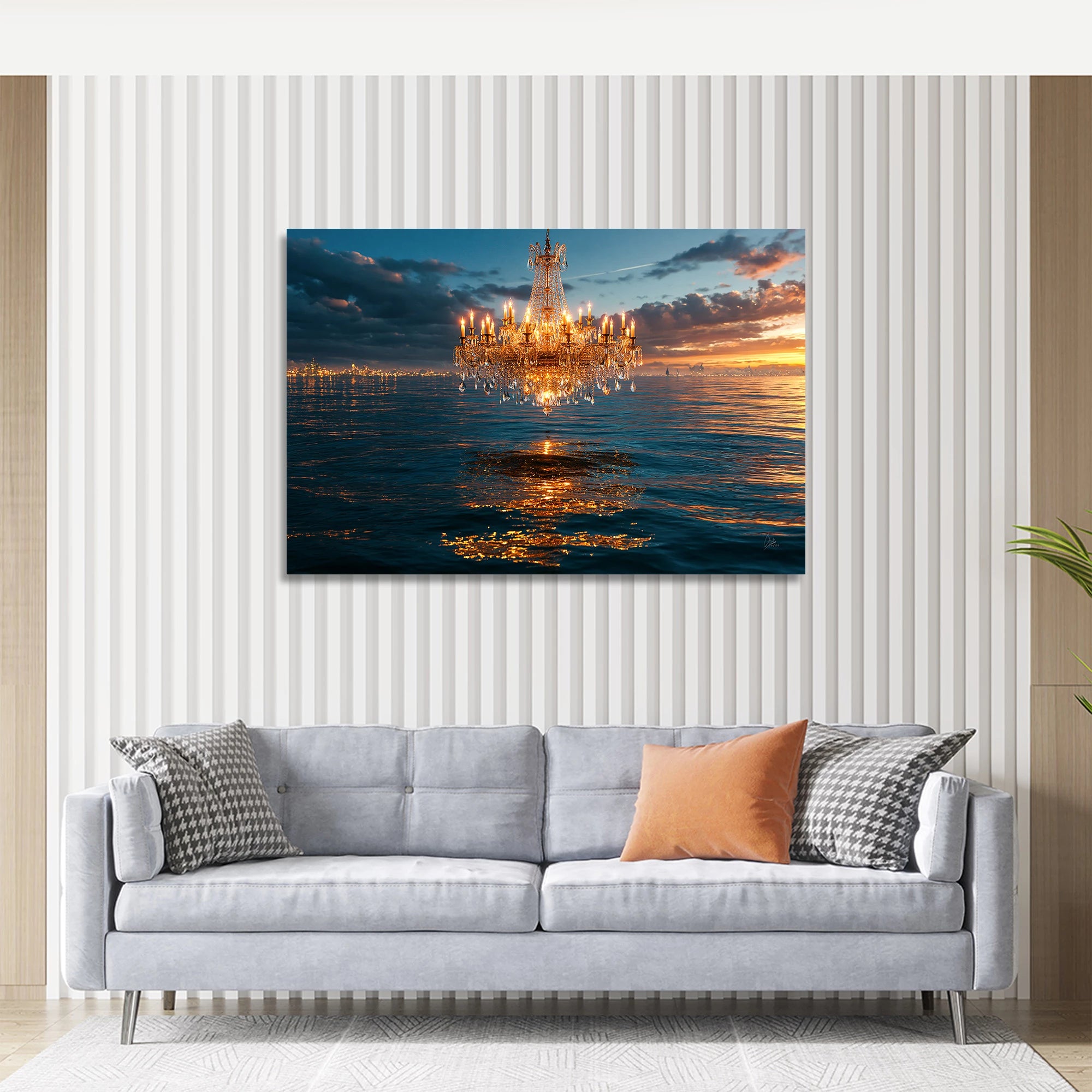 Kristall Meerblick Leinwand Bild