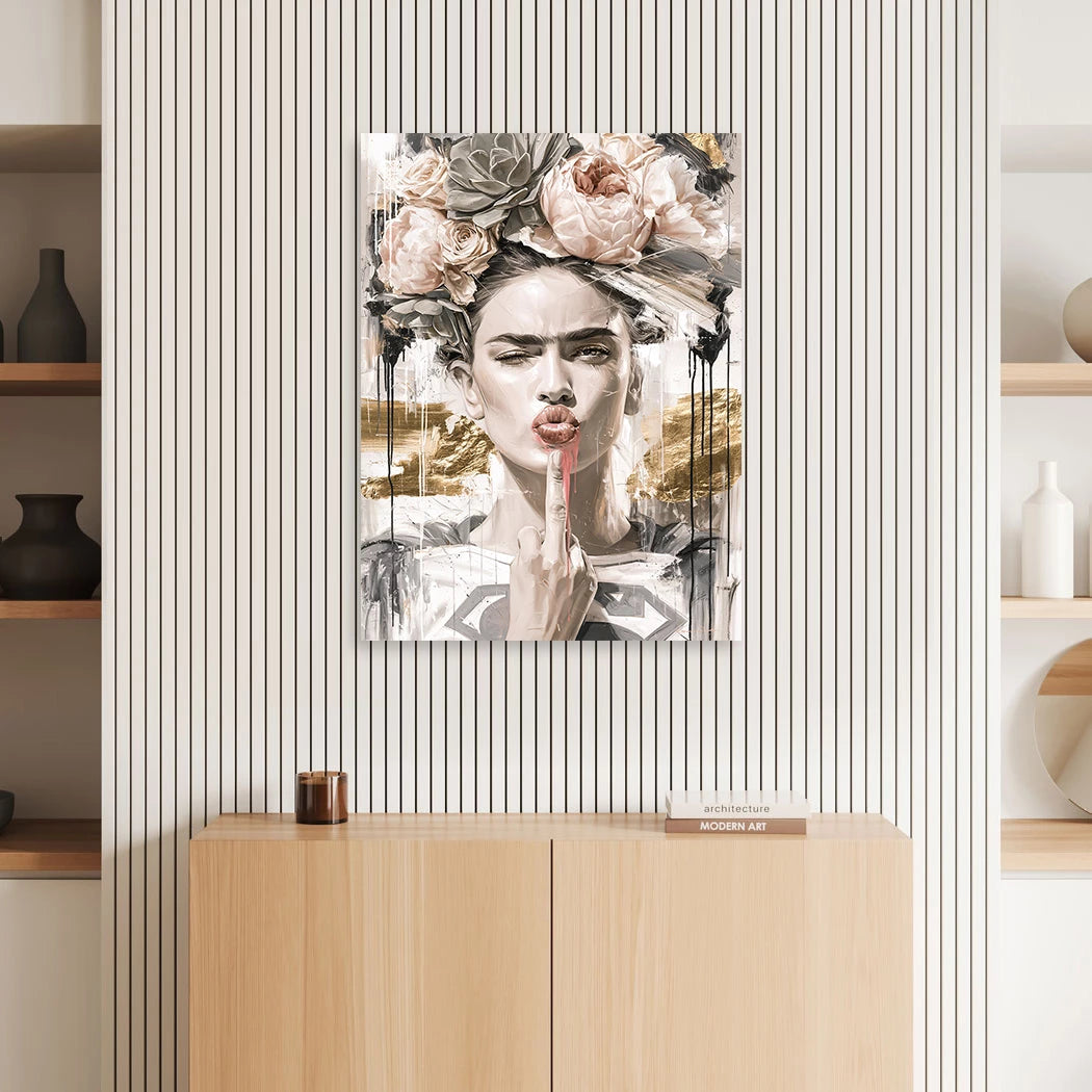 Frida Superman Aluminiumbild gebürstet