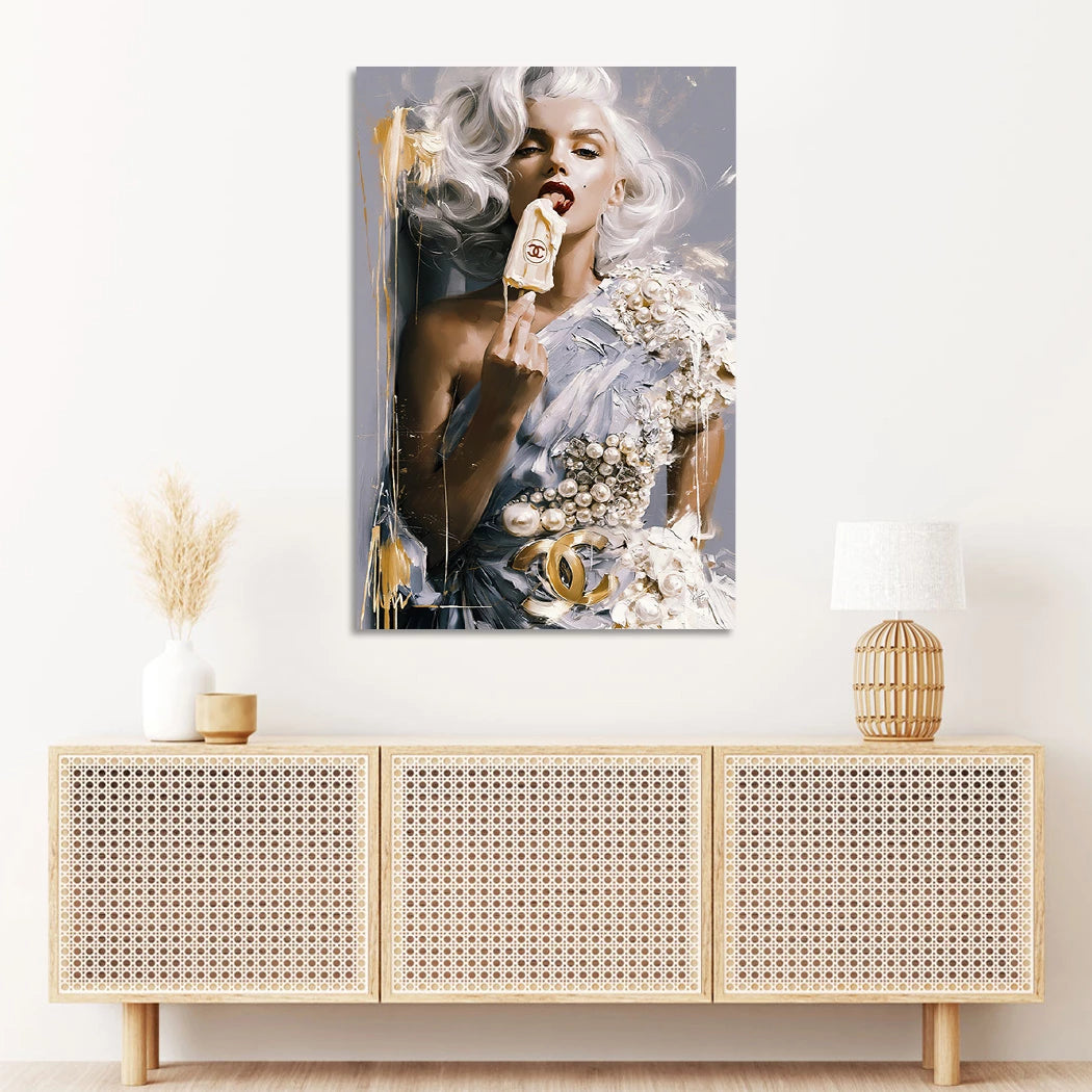 Marilyn Monroe Deluxe Aluminiumbild gebürstet