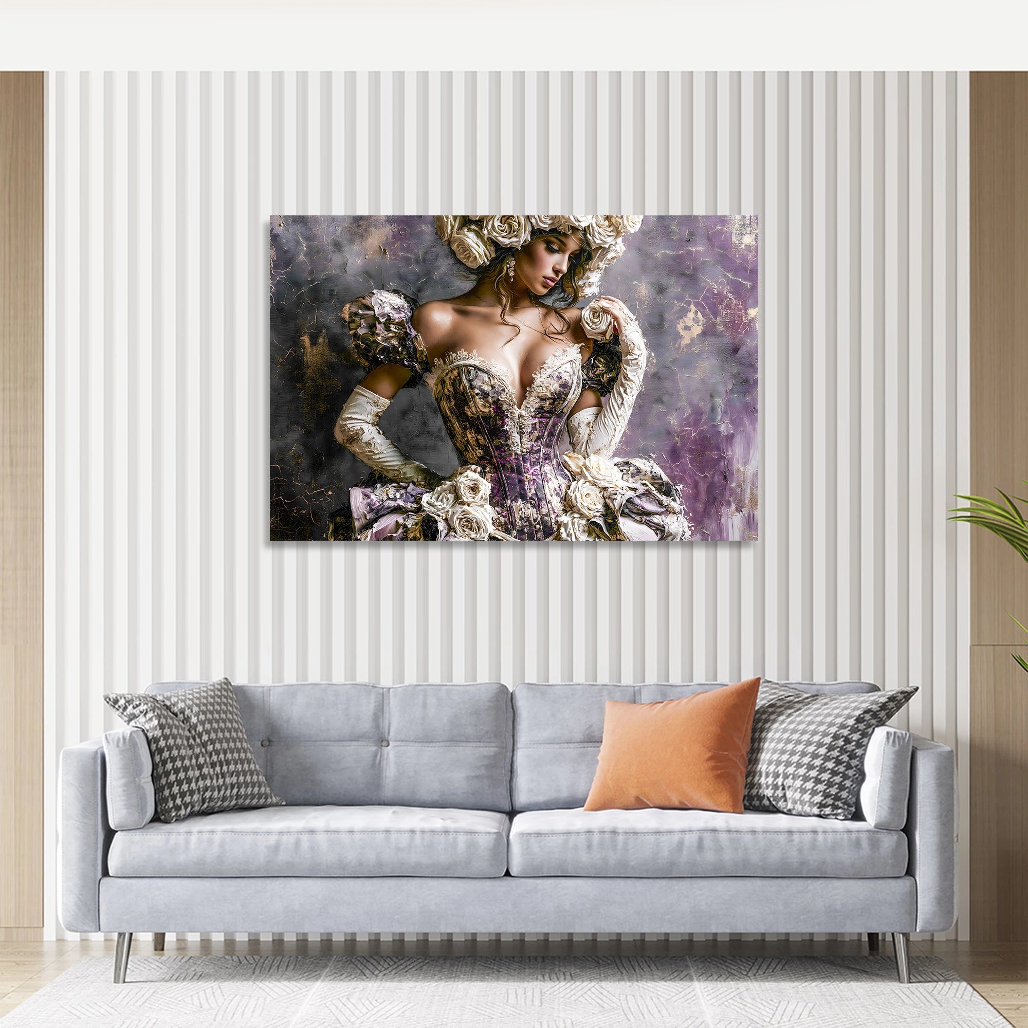Blüten Couture Leinwand Bild