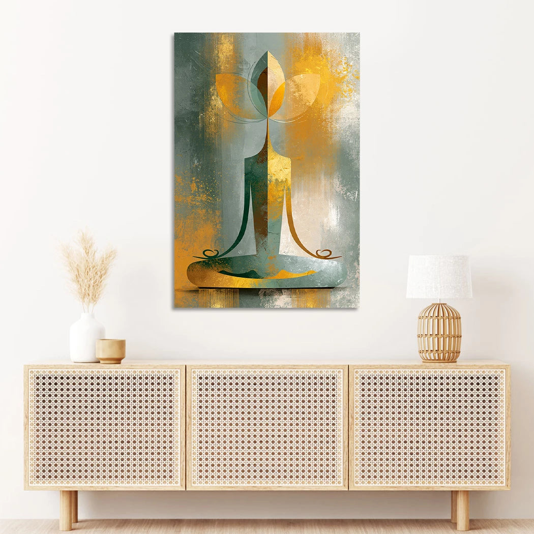 Buddha Harmonie Aluminiumbild gebürstet