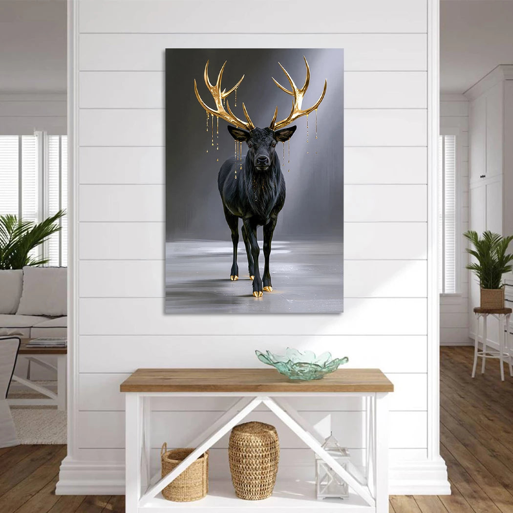 Hirsch Royal Aluminiumbild gebürstet