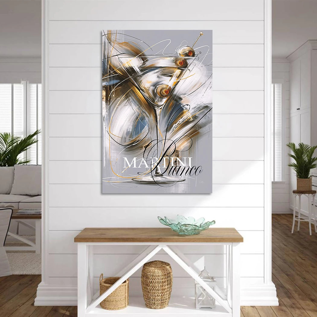 Martini Bianco Aluminiumbild gebürstet
