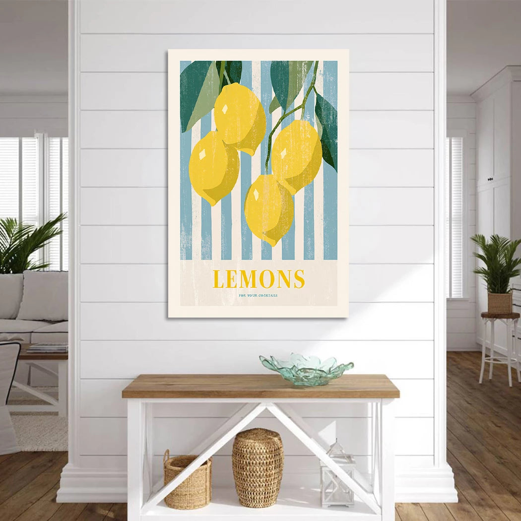 Lemons Cocktail Aluminiumbild gebürstet