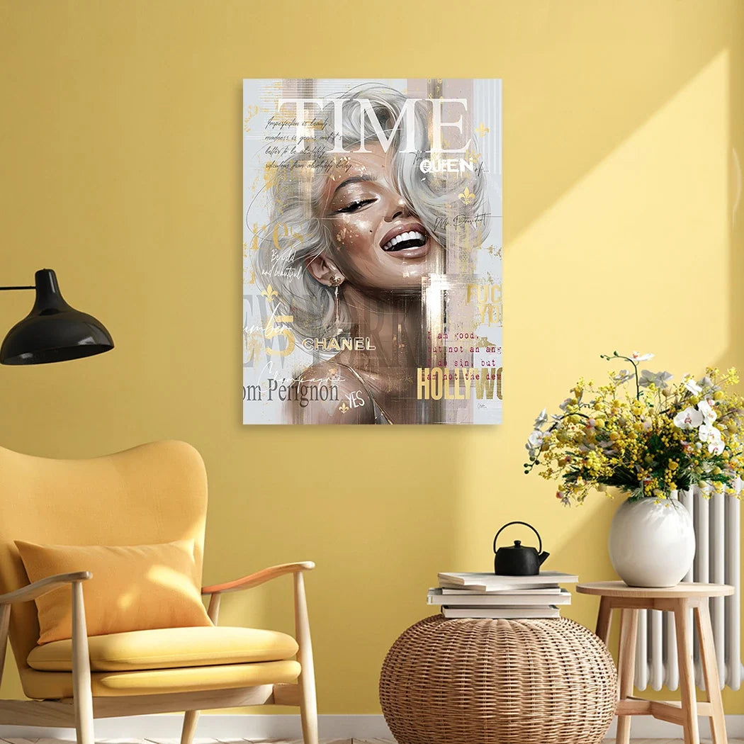 Marilyn Monroe Cover Aluminiumbild gebürstet