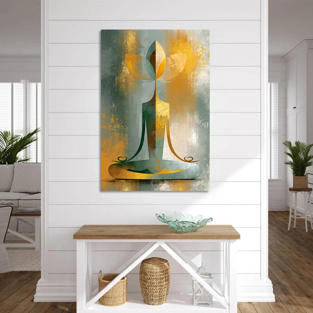 Buddha Harmonie Aluminiumbild gebürstet