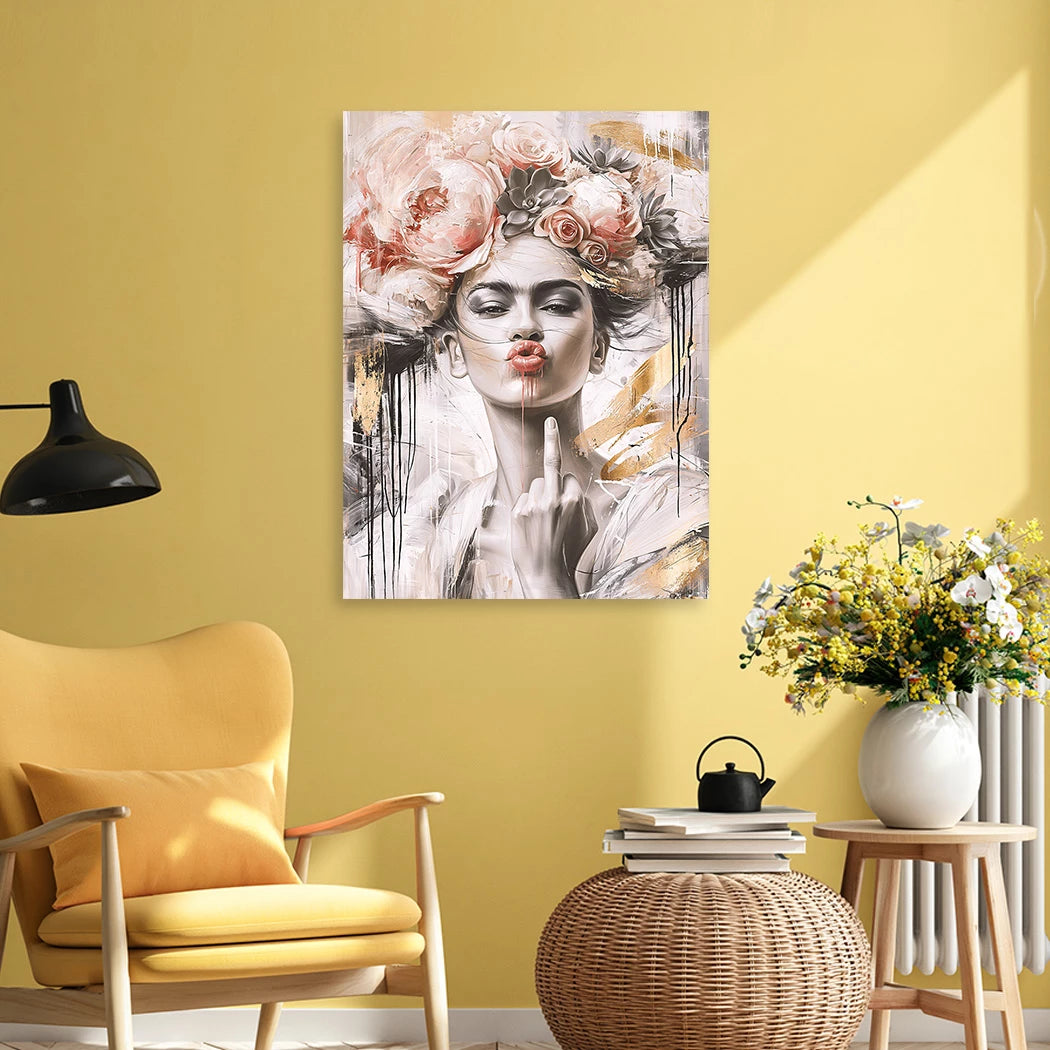Frida Kahlo Attitude Aluminiumbild gebürstet