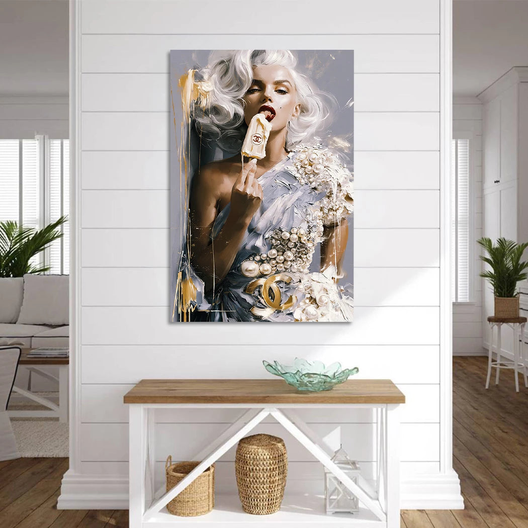 Marilyn Monroe Deluxe Aluminiumbild gebürstet