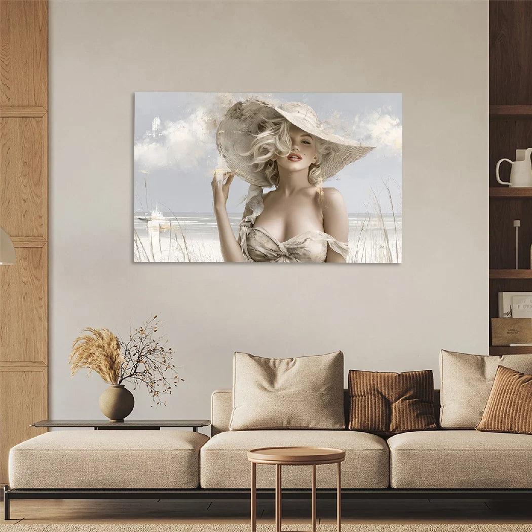 Marilyn Monroe Riviera Aluminiumbild gebürstet