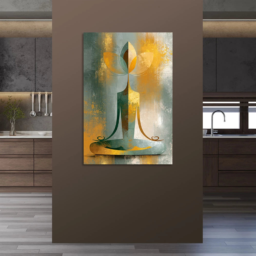 Buddha Harmonie Aluminiumbild gebürstet