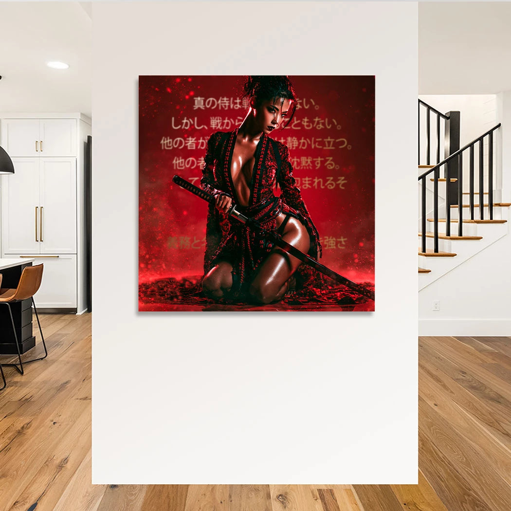 Samurai Rouge Leinwand Bild