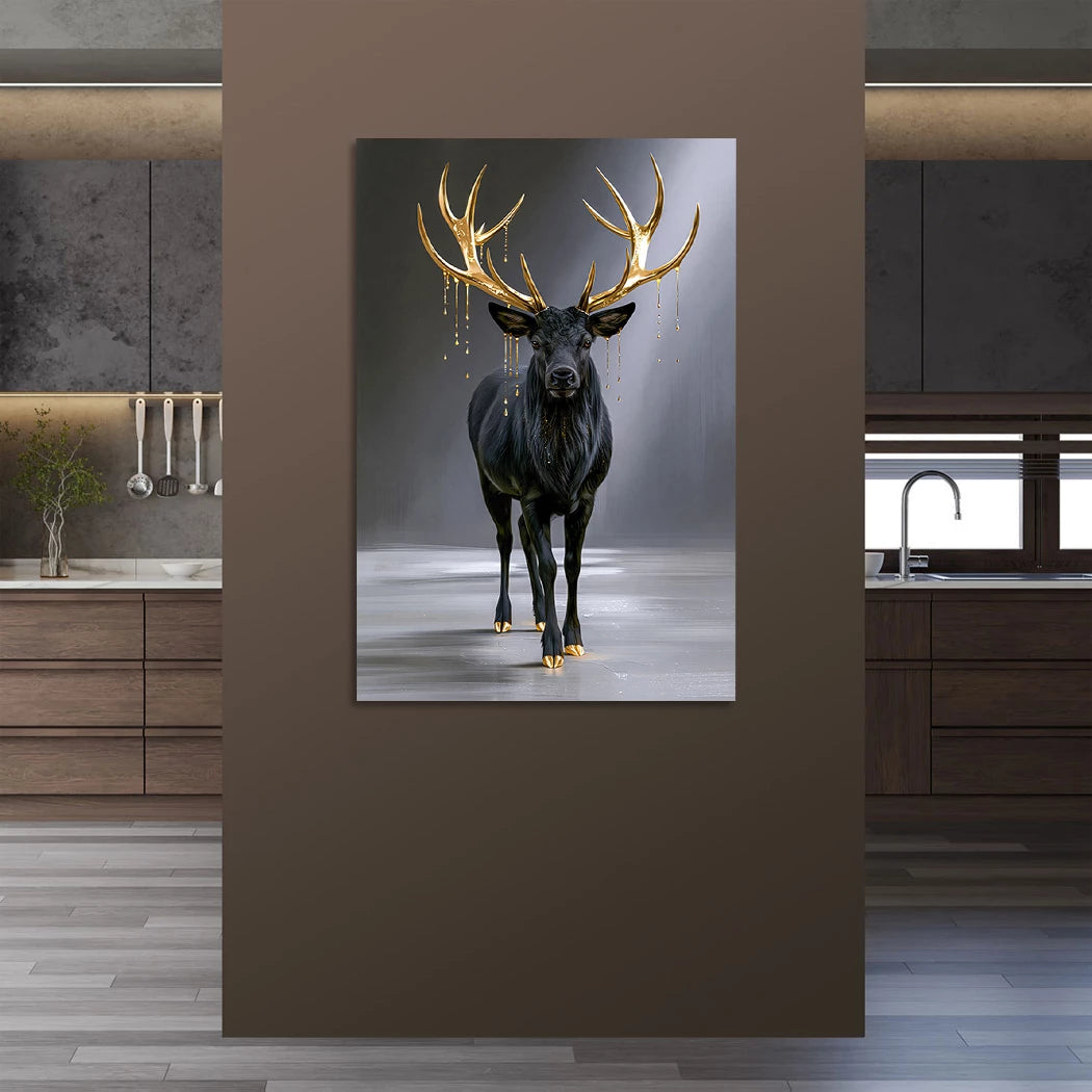Hirsch Royal Aluminiumbild gebürstet