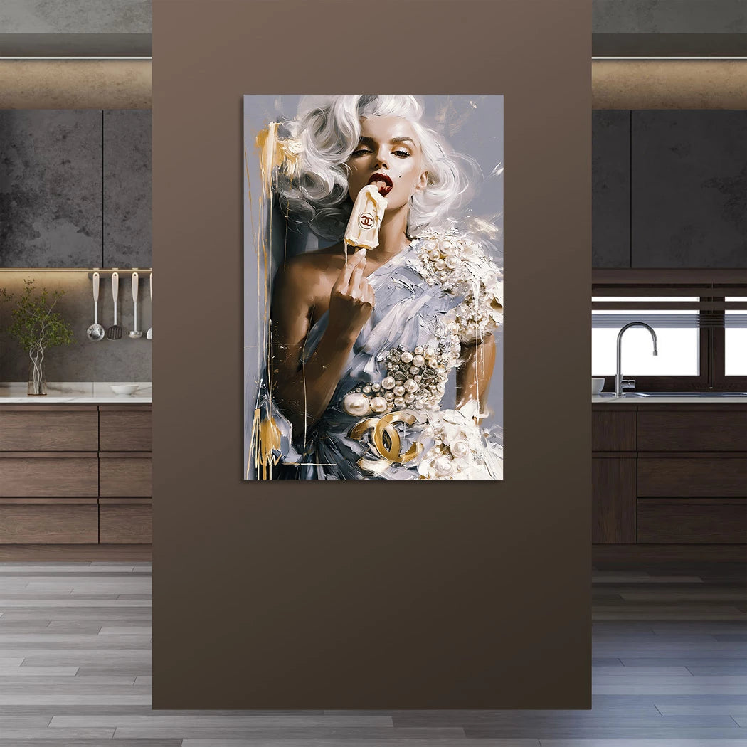 Marilyn Monroe Deluxe Aluminiumbild gebürstet