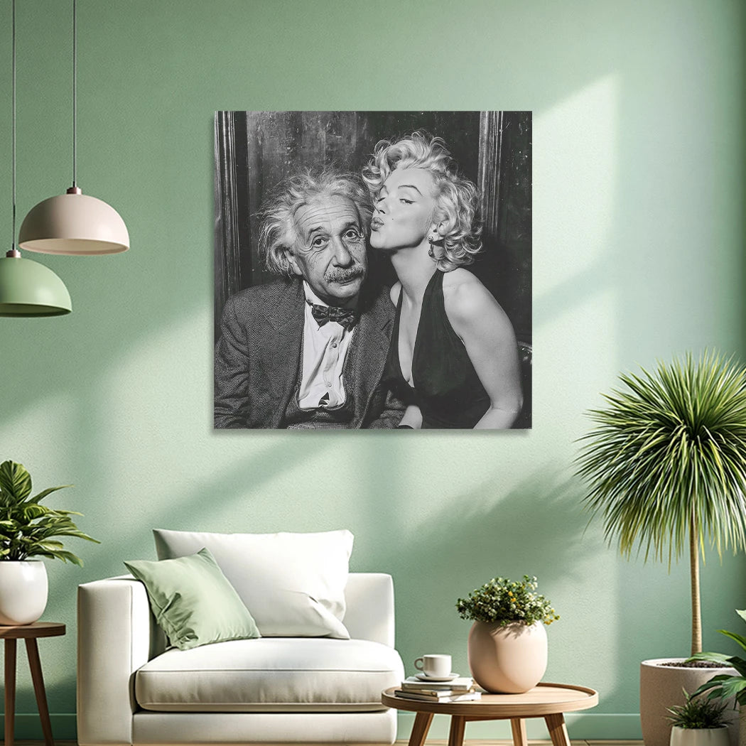 Einstein Monroe Secret Aluminiumbild gebürstet