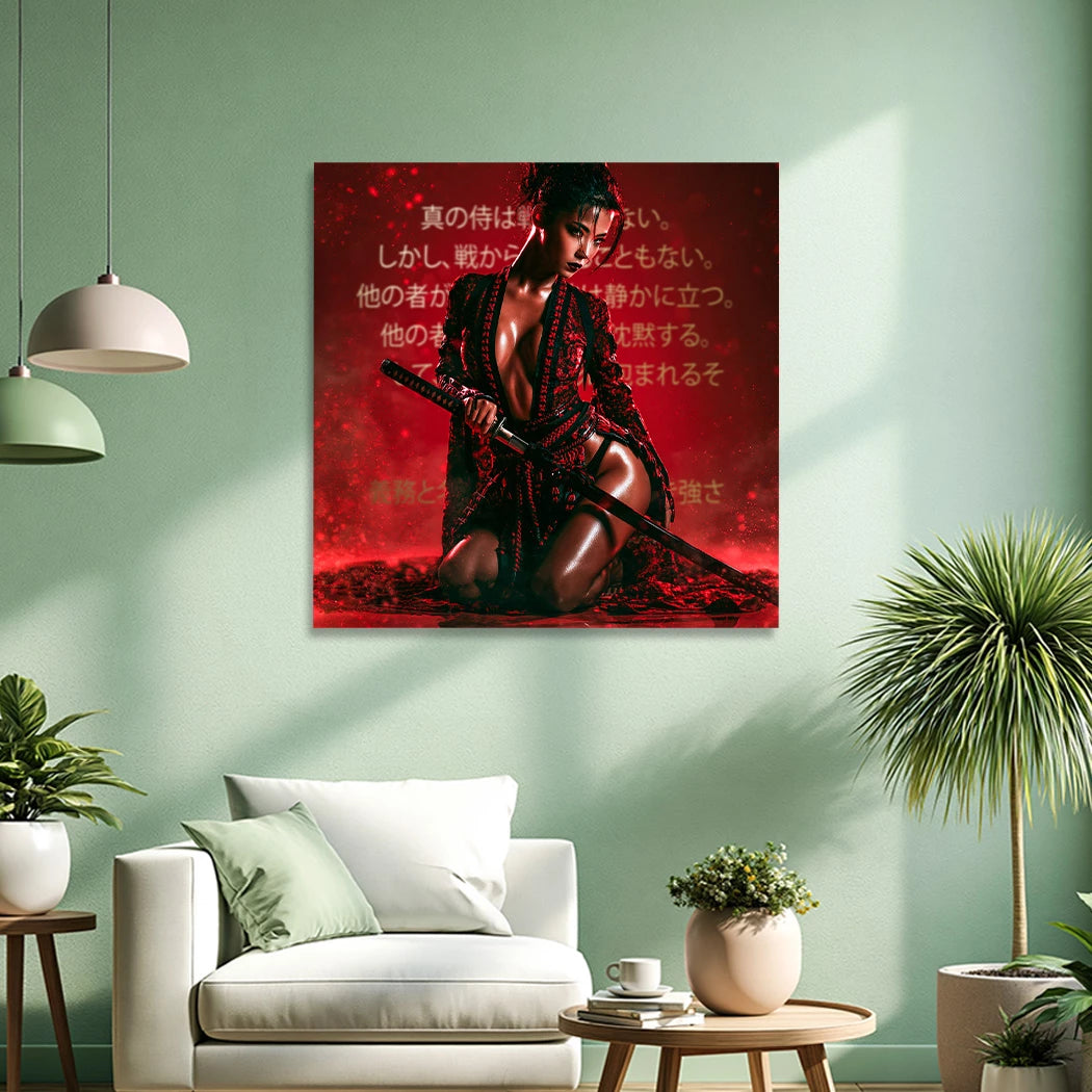 Samurai Rouge Aluminiumbild gebürstet