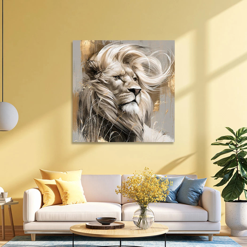 Silent Lion Aluminiumbild gebürstet