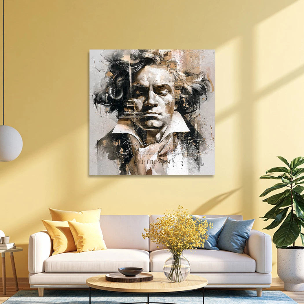 Beethoven Opus Aluminiumbild gebürstet