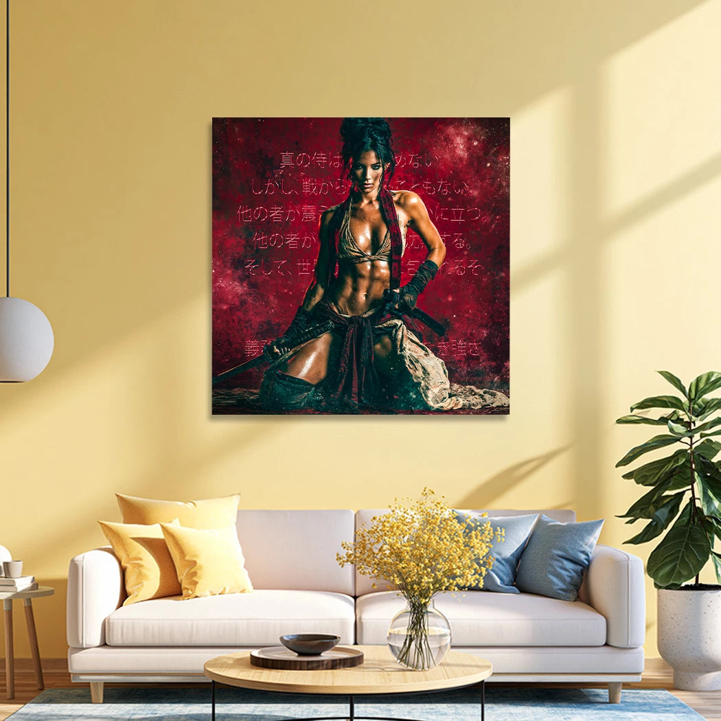 Rote Ronin Aluminiumbild gebürstet