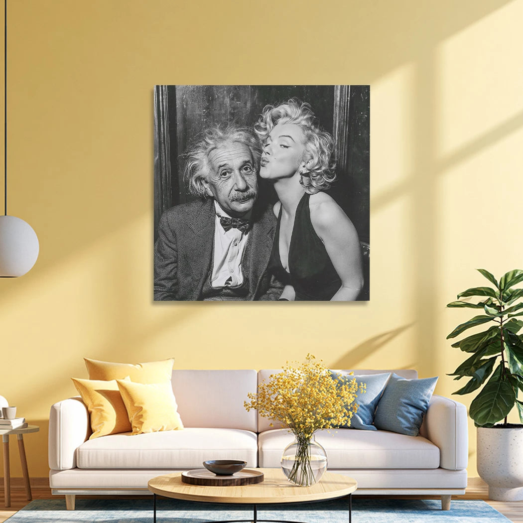 Einstein Monroe Secret Aluminiumbild gebürstet