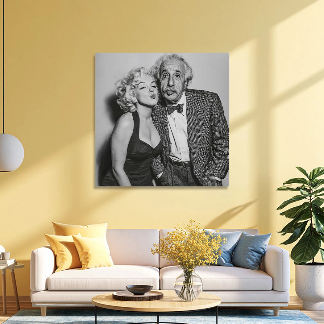 Einstein Monroe Twist Aluminiumbild gebürstet