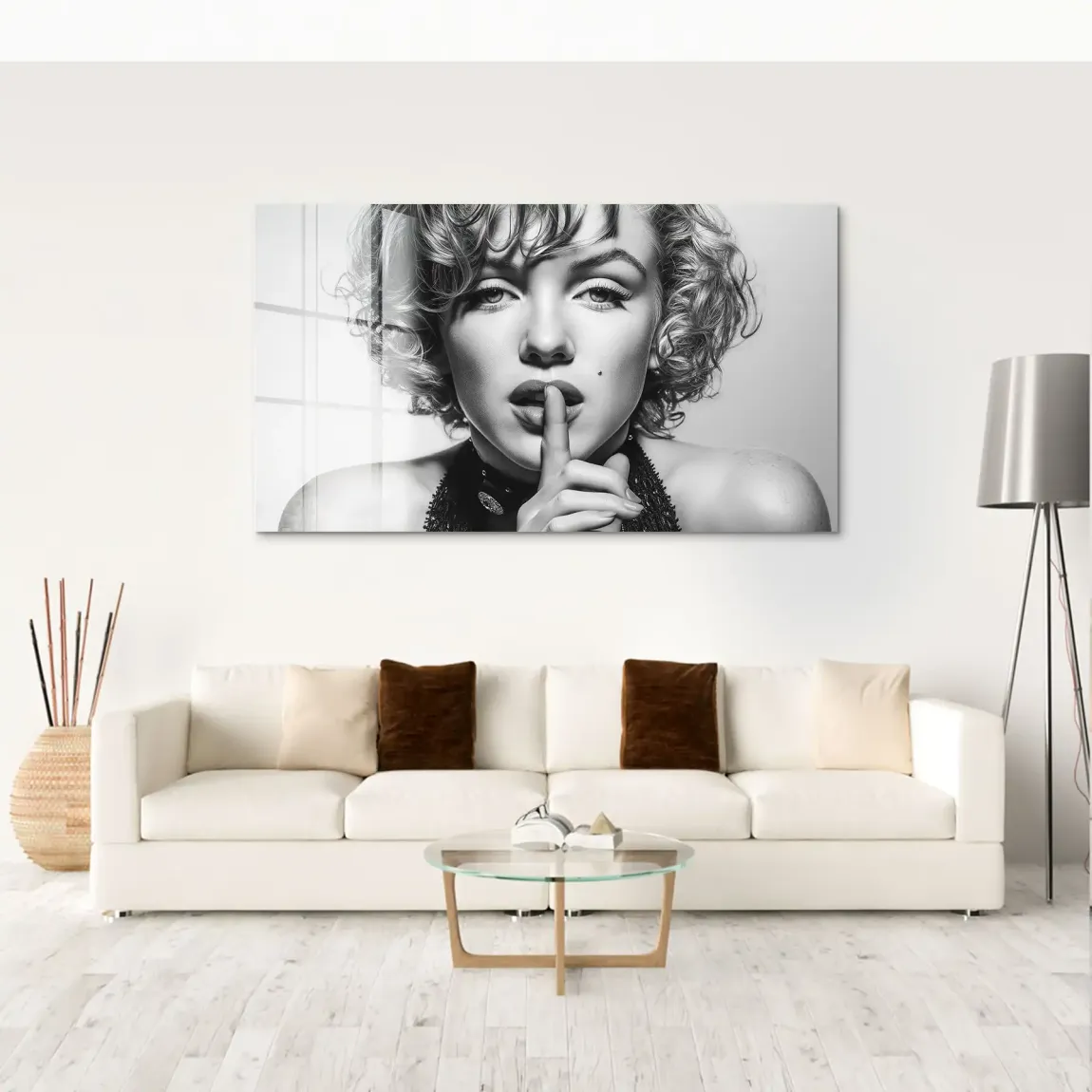 Marilyn Silent Secret Black Acrylglas Bild