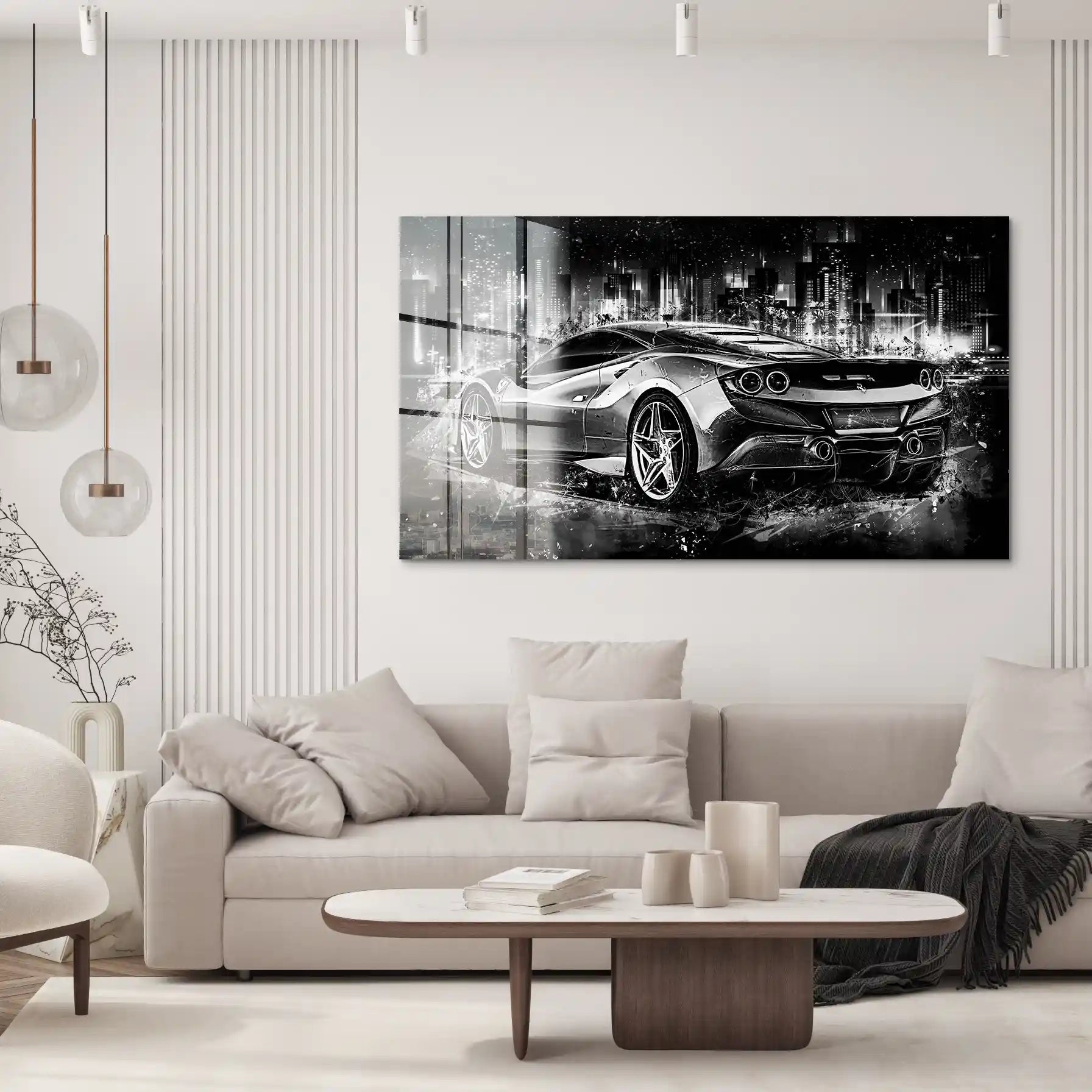 Ferrari F8 Abstrakt City Style Acrylglas Bild INGALERIE