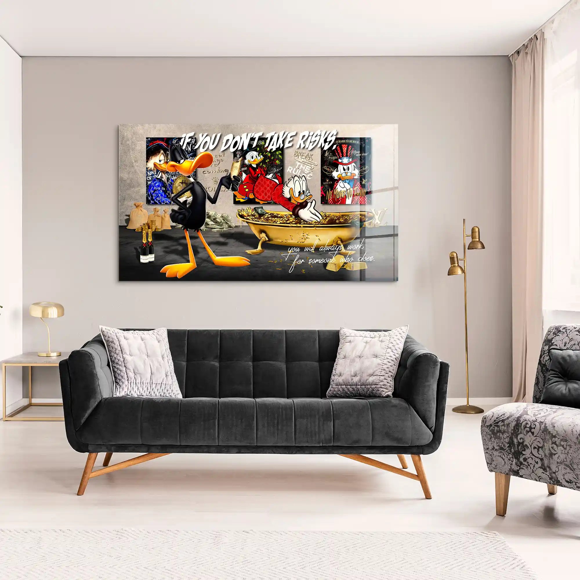 Duffy u. Dagobert Risk Pop Art Acrylglas Bild INGALERIE