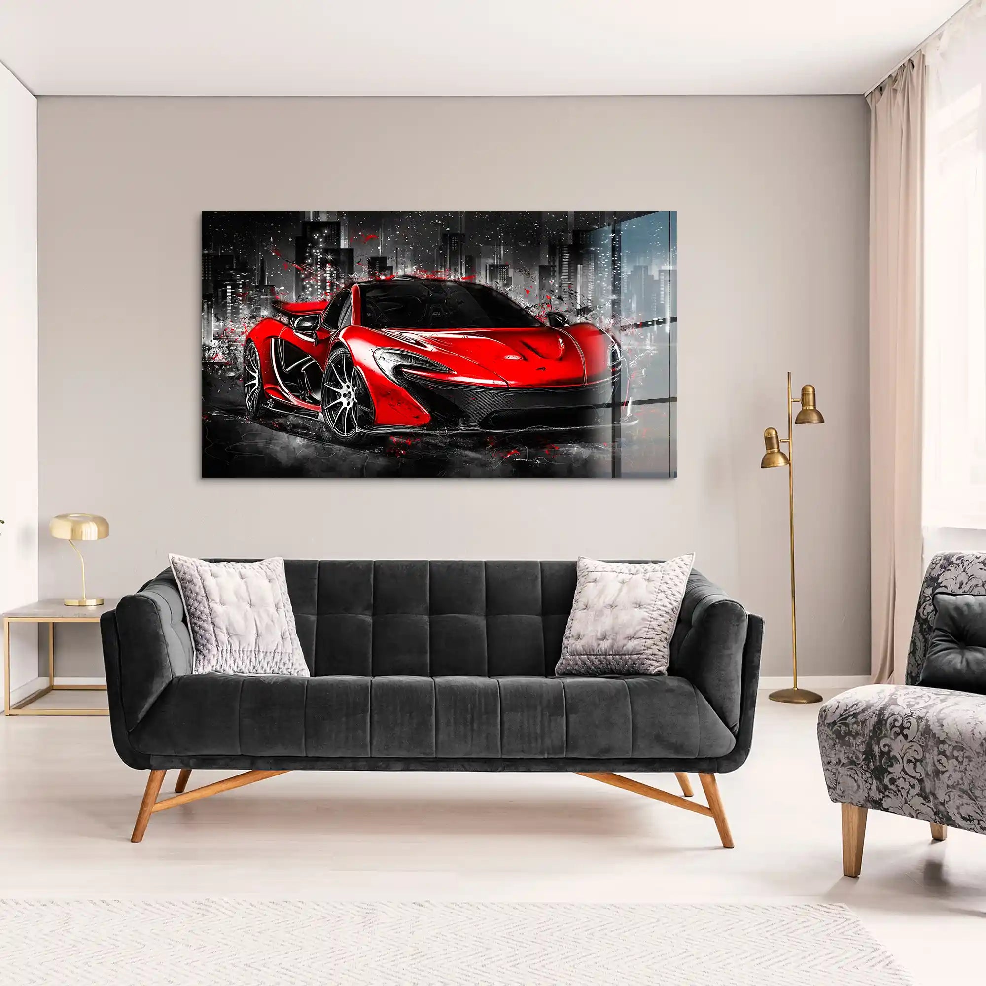 McLaren Abstrakt Rot Acrylglas Bild INGALERIE