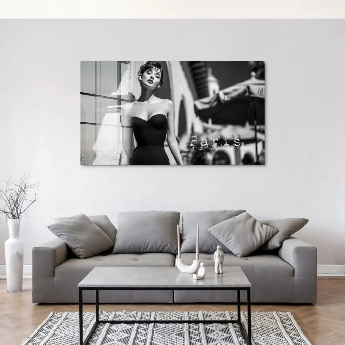 Audrey Hepburn Paris Cafe Acrylglas Bild